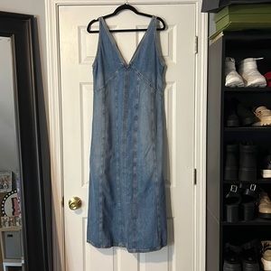 Zara Denim Boho Maxi Dress